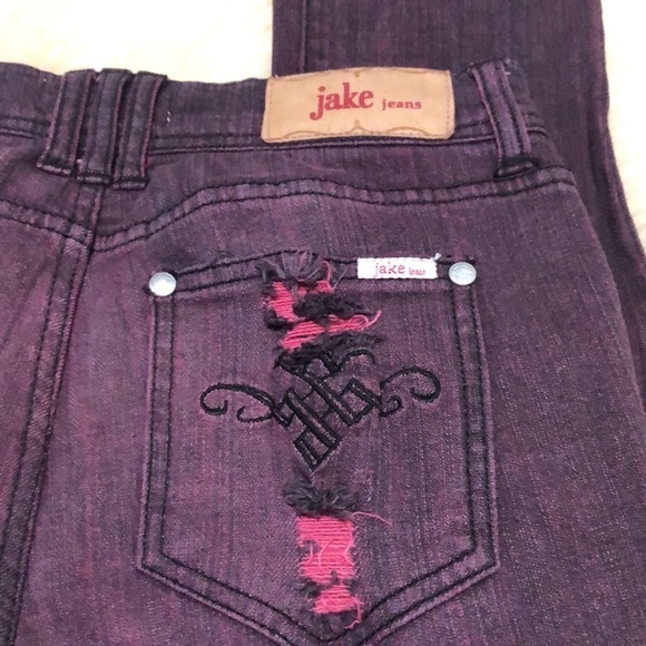 Jake jeans purple distresses skinny size 3 - Picture 5 of 10